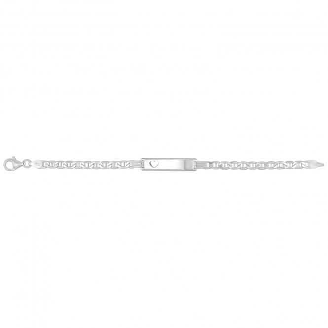 Silver Babies Anchor Cut Out Heart Id Bracelet G2226Acotis Silver JewelleryTH - G2226