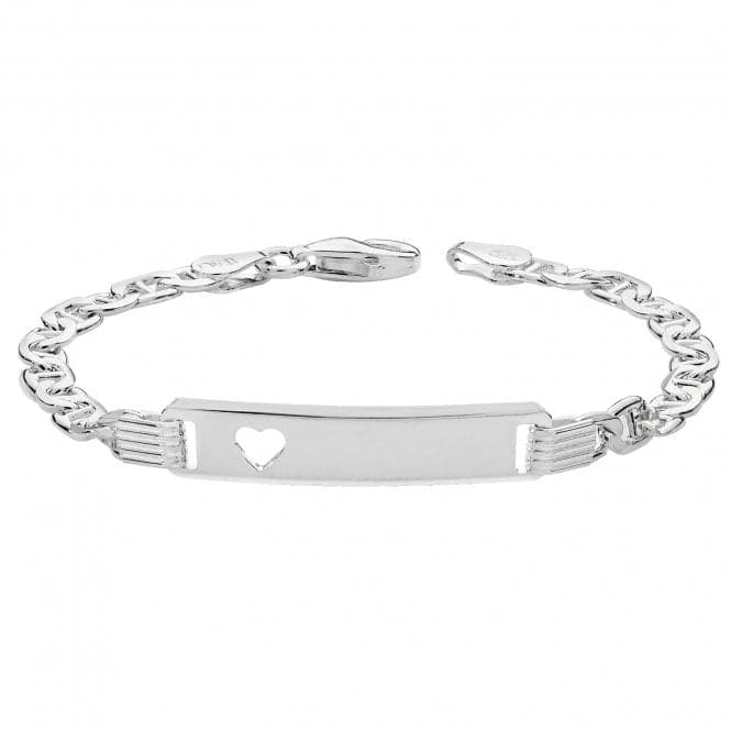 Silver Babies Anchor Cut Out Heart Id Bracelet G2226Acotis Silver JewelleryTH - G2226