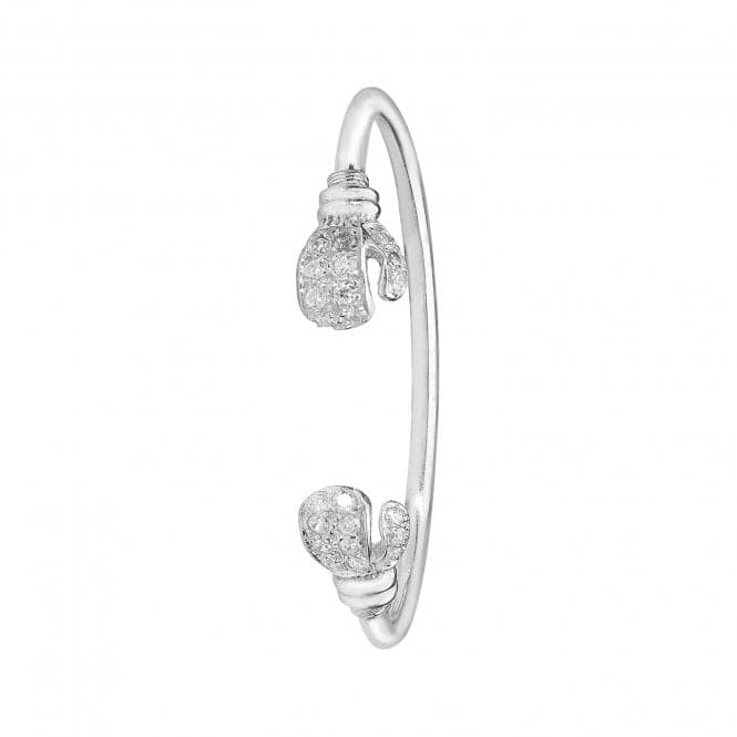 Silver Babies Boxing Glove Zirconia Torc Bangle G4034CZAcotis Silver JewelleryTH - G4034CZ