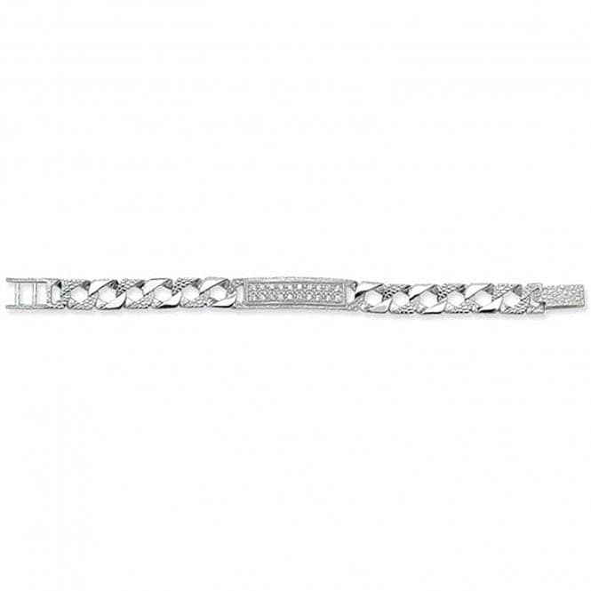 Silver Babies Cast Zirconia Id Bracelet G2271CZAcotis Silver JewelleryTH - G2271CZ