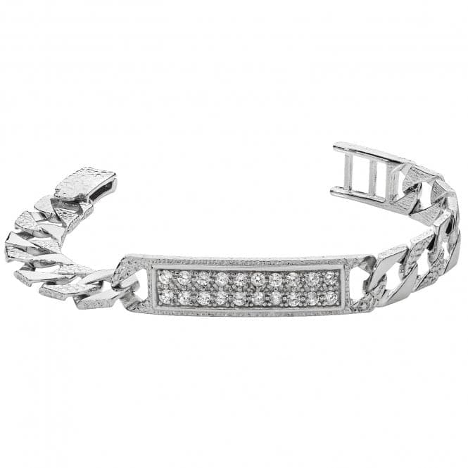 Silver Babies Cast Zirconia Id Bracelet G2271CZAcotis Silver JewelleryTH - G2271CZ