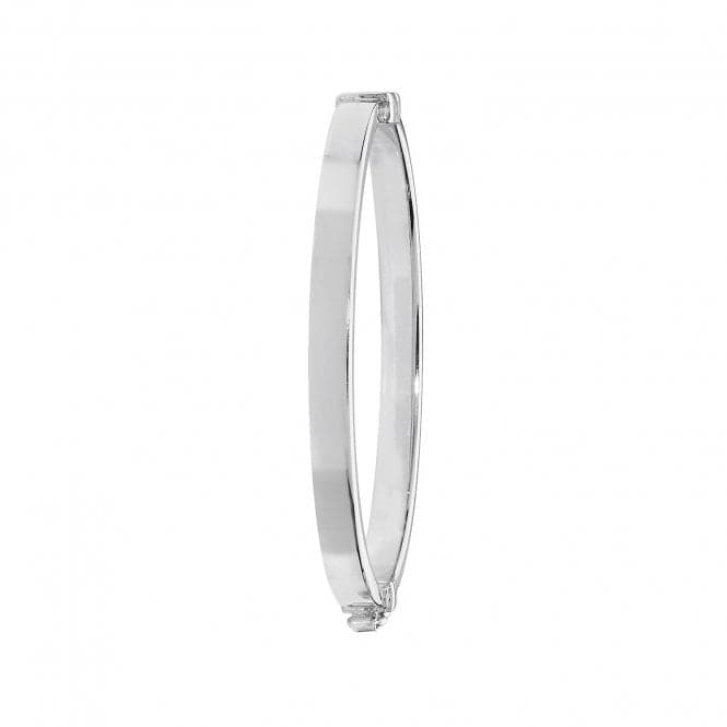 Silver Babies Oval Plain Hinged Bangle G4279Acotis Silver JewelleryTH - G4279