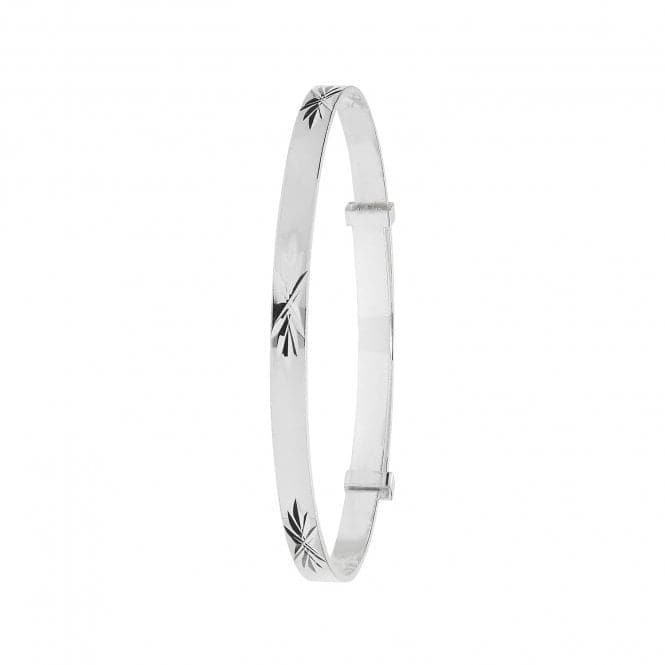 Silver Babies Round Dia Cut Expandable Bangle G4360Acotis Silver JewelleryTH - G4360