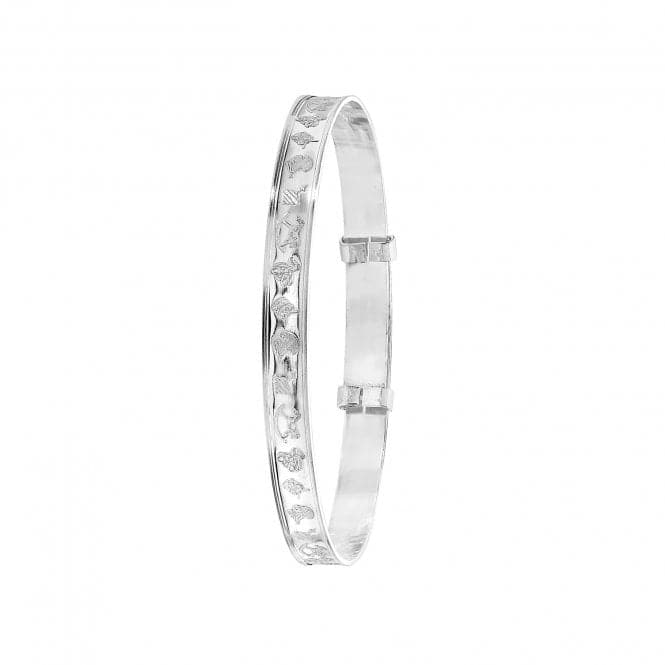 Silver Babies Round Dia Cut Expandable Bangle G4404Acotis Silver JewelleryTH - G4404