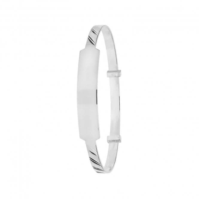 Silver Babies Round Dia Cut Id Expandable Bangle G4363Acotis Silver JewelleryTH - G4363