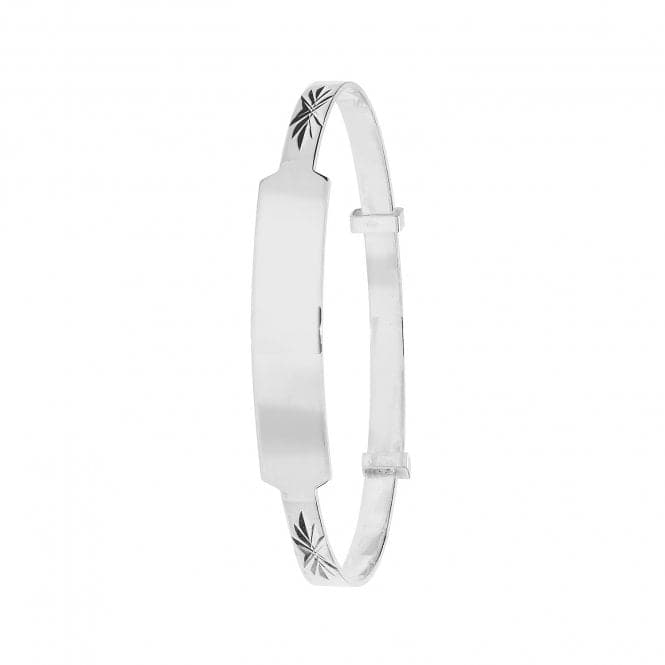 Silver Babies Round Dia Cut Id Expandable Bangle G4365Acotis Silver JewelleryTH - G4365
