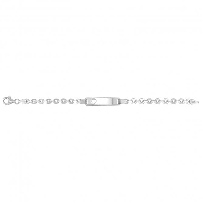 Silver Babies Trace Cut Out Heart Id Bracelet G2225Acotis Silver JewelleryTH - G2225