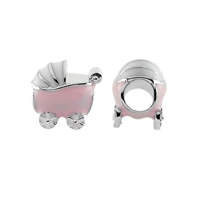 Silver Baby Carriage with Pink EnamelStorywheelsS416PNK