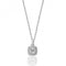 Silver Bezel Set Cushion Halo Style Cubic Zirconia Chain Pendant SPG0005CZSilver & CoSPG0005CZ