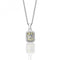 Silver Bezel Set Cut Halo Style Cubic Zirconia Chain Pendant SPG0027YZSilver & CoSPG0027YZ