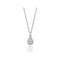 Silver Bezel Set Pear Shape Halo Style Cubic Zirconia Chain Pendant SPG0007CZSilver & CoSPG0007CZ