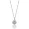 Silver Bezel Set Round Halo Style Cubic Zirconia Chain Pendant SPG0001CZSilver & CoSPG0001CZ