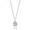 Silver Bezel Set Square Halo Style Cubic Zirconia Chain Pendant SPG0003CZSilver & CoSPG0003CZ