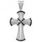 Silver Black/Clear Zirconia Cross Pendant G6760BKAcotis Silver JewelleryTH - G6760BK