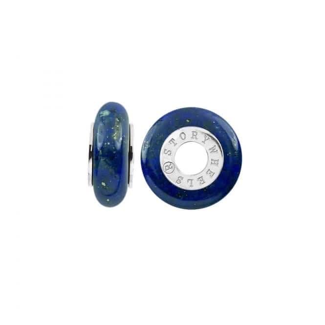 Silver &amp; Blueberry Lapis Wheel Charm S377BLUStorywheelsS377BLU