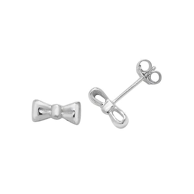 Silver Bow Tie Stud Earrings G51051Acotis Silver JewelleryTH - G51051