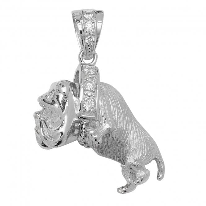 Silver Bulldog Zirconia Pendant G6764CZAcotis Silver JewelleryTH - G6764CZ