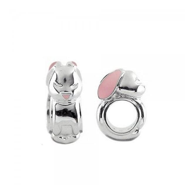 Silver Bunny Rabbit Wheel with Pink EnamelStorywheelsS405