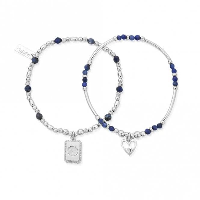 Silver Celebrate Sodalite Set Of 2 Bracelets SBSET3370732ChloBoSBSET3370732