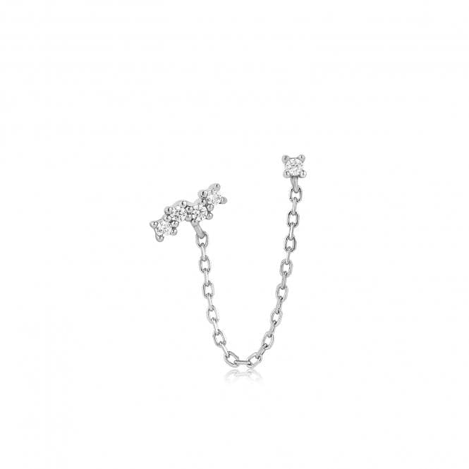 Silver Celestial Drop Chain Barbell Single Earring E047 - 10HAnia HaieE047 - 10H