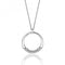 Silver Circular Cubic Zirconia Detail Chain Pendant SPG0058CZSilver & CoSPG0058CZ