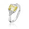 Silver Claw Set 3 Stone 9X7mm Cubic Zirconia Cut 4.5mm Tria Ring SRG0100YZSilver & CoSRG0100YZ/J