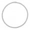 Silver Claw Set 4mm Round Cubic Zirconia Line Necklace SNG0016Silver & CoSNG0016