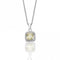 Silver Claw Set Cushion Halo Style Cubic Zirconia Chain Pendant SPG0013YZSilver & CoSPG0013YZ