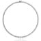 Silver Claw Set Graduated Pear Shape Cubic Zirconia Line Necklace SNG0014Silver & CoSNG0014