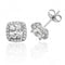 Silver Claw Set Halo Style Cushion Cubic Zirconia Stud Earrings SEG0013CZSilver & CoSEG0013CZ