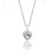 Silver Claw Set Heart Shape Halo Style Cubic Zirconia Chain Pendant SPG0023CZSilver & CoSPG0023CZ