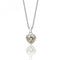 Silver Claw Set Heart Shape Halo Style Cubic Zirconia Chain Pendant SPG0023YZSilver & CoSPG0023YZ