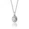 Silver Claw Set Oval Halo Style Cubic Zirconia Chain Pendant SPG0025CZSilver & CoSPG0025CZ