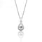 Silver Claw Set Pear Shape Halo Style Cubic Zirconia Chain Pendant SPG0015CZSilver & CoSPG0015CZ