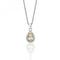 Silver Claw Set Pear Shape Halo Style Cubic Zirconia Chain Pendant SPG0015YZSilver & CoSPG0015YZ