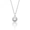 Silver Claw Set Round Halo Style Cubic Zirconia Chain Pendant SPG0009CZSilver & CoSPG0009CZ