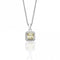 Silver Claw Set Square Halo Style Cubic Zirconia Chain Pendant SPG0011YZSilver & CoSPG0011YZ