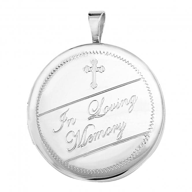 Silver Cremation Round Locket G6806Acotis Silver JewelleryTH - G6806