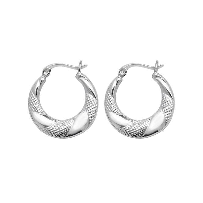 Silver Creole Earrings G51043Acotis Silver JewelleryTH - G51043