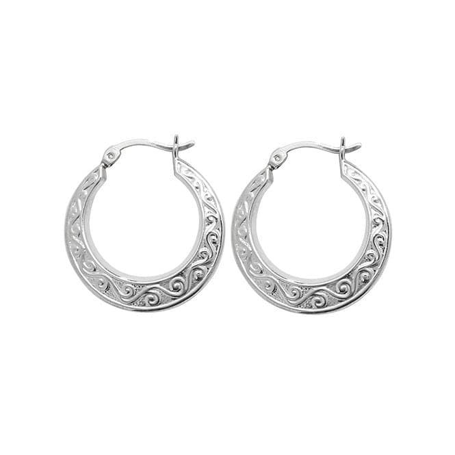 Silver Creole Earrings G51044Acotis Silver JewelleryTH - G51044