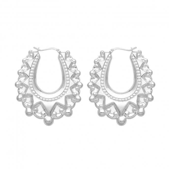 Silver Creole Earrings G51199Acotis Silver JewelleryTH - G51199