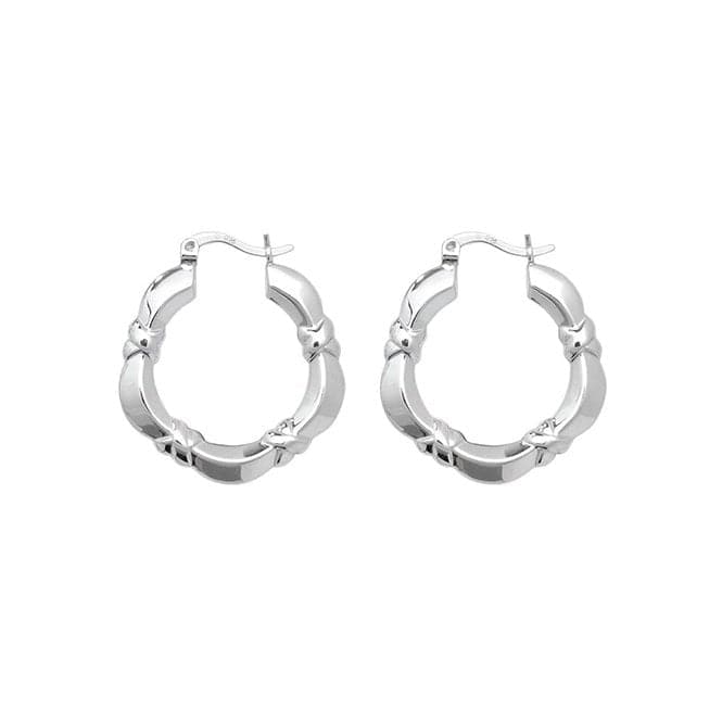 Silver Creole Earrings G5882Acotis Silver JewelleryTH - G5882