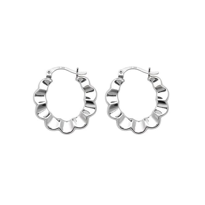 Silver Creole Earrings G5883Acotis Silver JewelleryTH - G5883