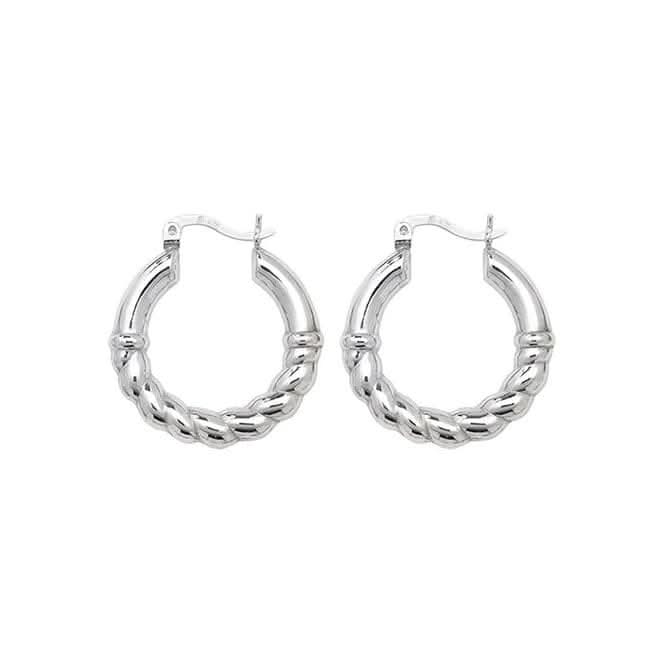 Silver Creole Earrings G5885Acotis Silver JewelleryTH - G5885