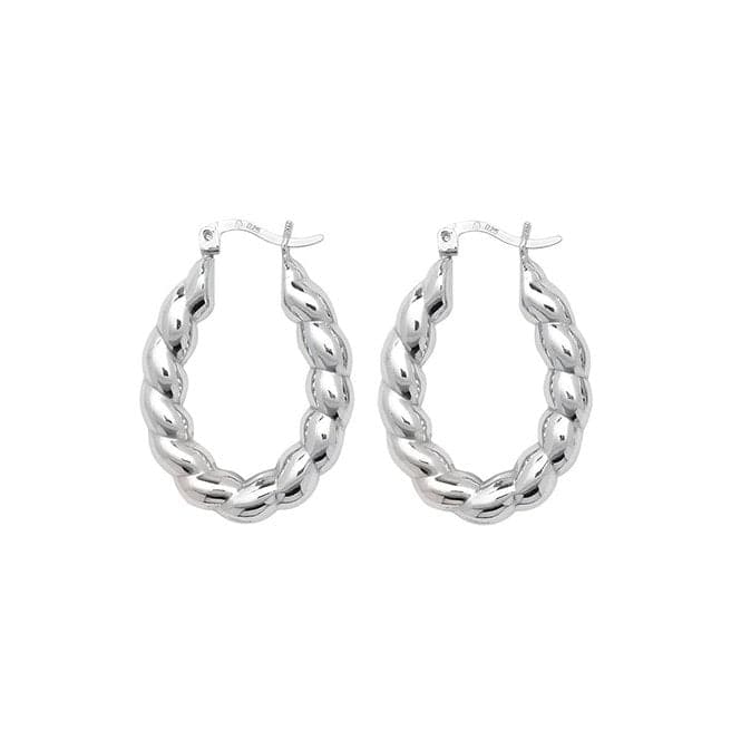 Silver Creole Earrings G5887Acotis Silver JewelleryTH - G5887
