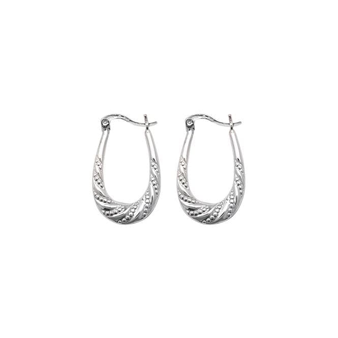 Silver Creole Earrings G5889Acotis Silver JewelleryTH - G5889