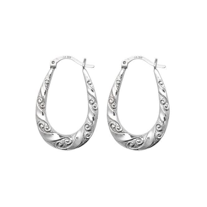 Silver Creole Earrings G5890Acotis Silver JewelleryTH - G5890