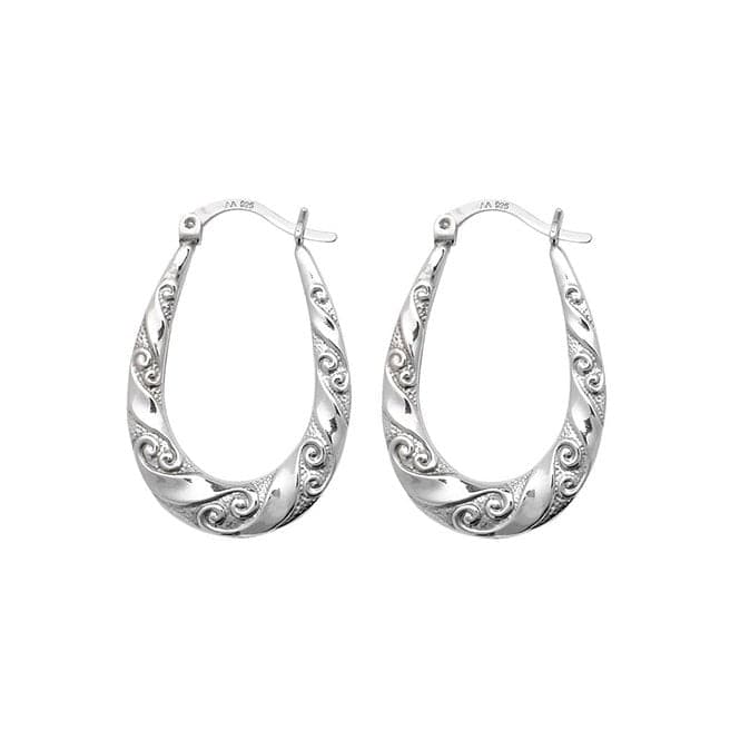Silver Creole Earrings G5890Acotis Silver JewelleryTH - G5890