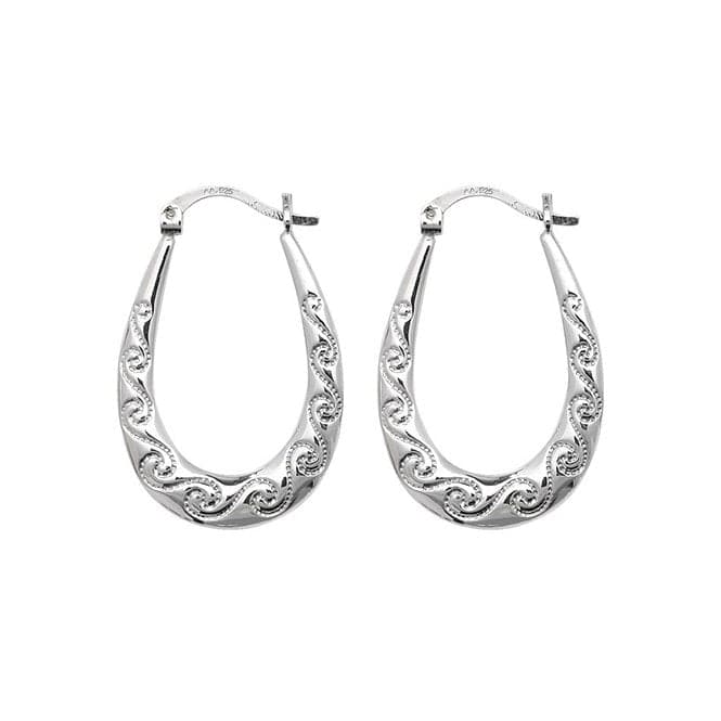 Silver Creole Earrings G5891Acotis Silver JewelleryTH - G5891