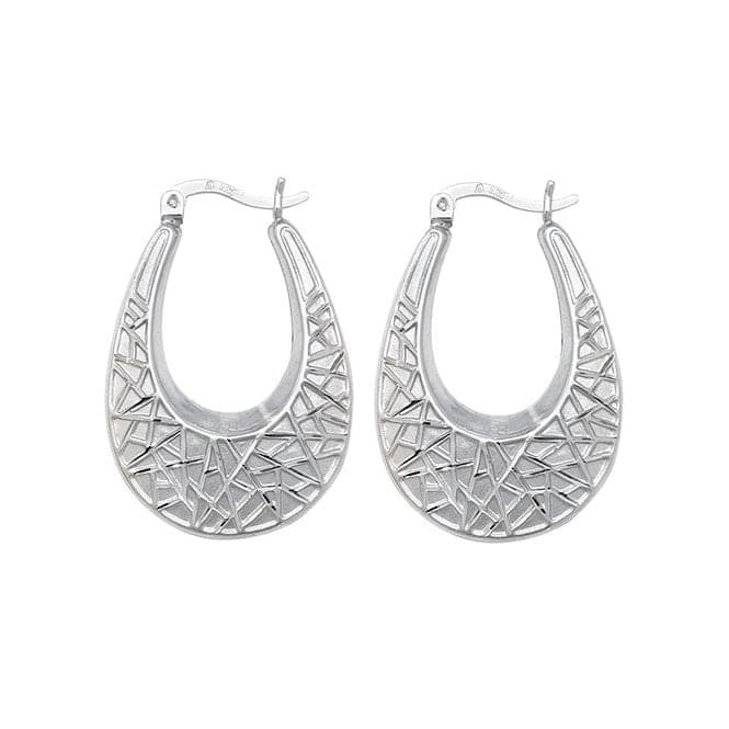 Silver Creole Earrings G5894Acotis Silver JewelleryTH - G5894
